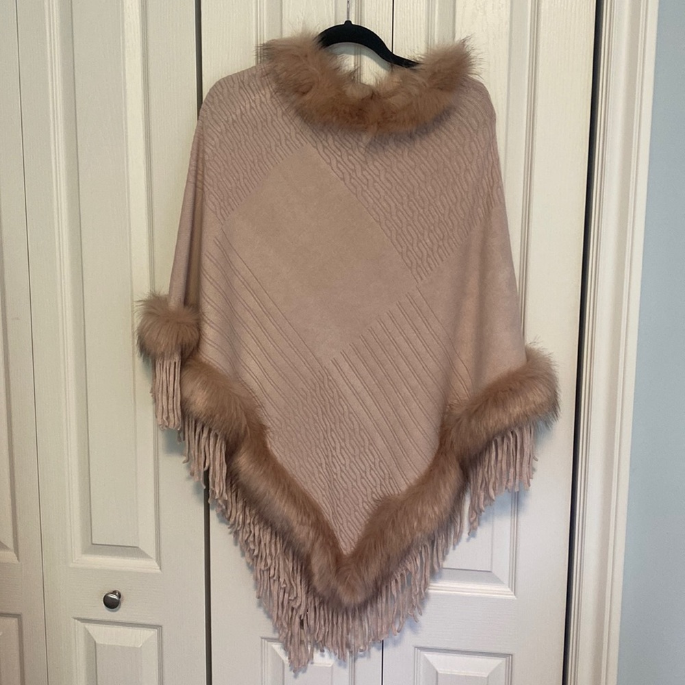 Artizan Faux Fur Poncho